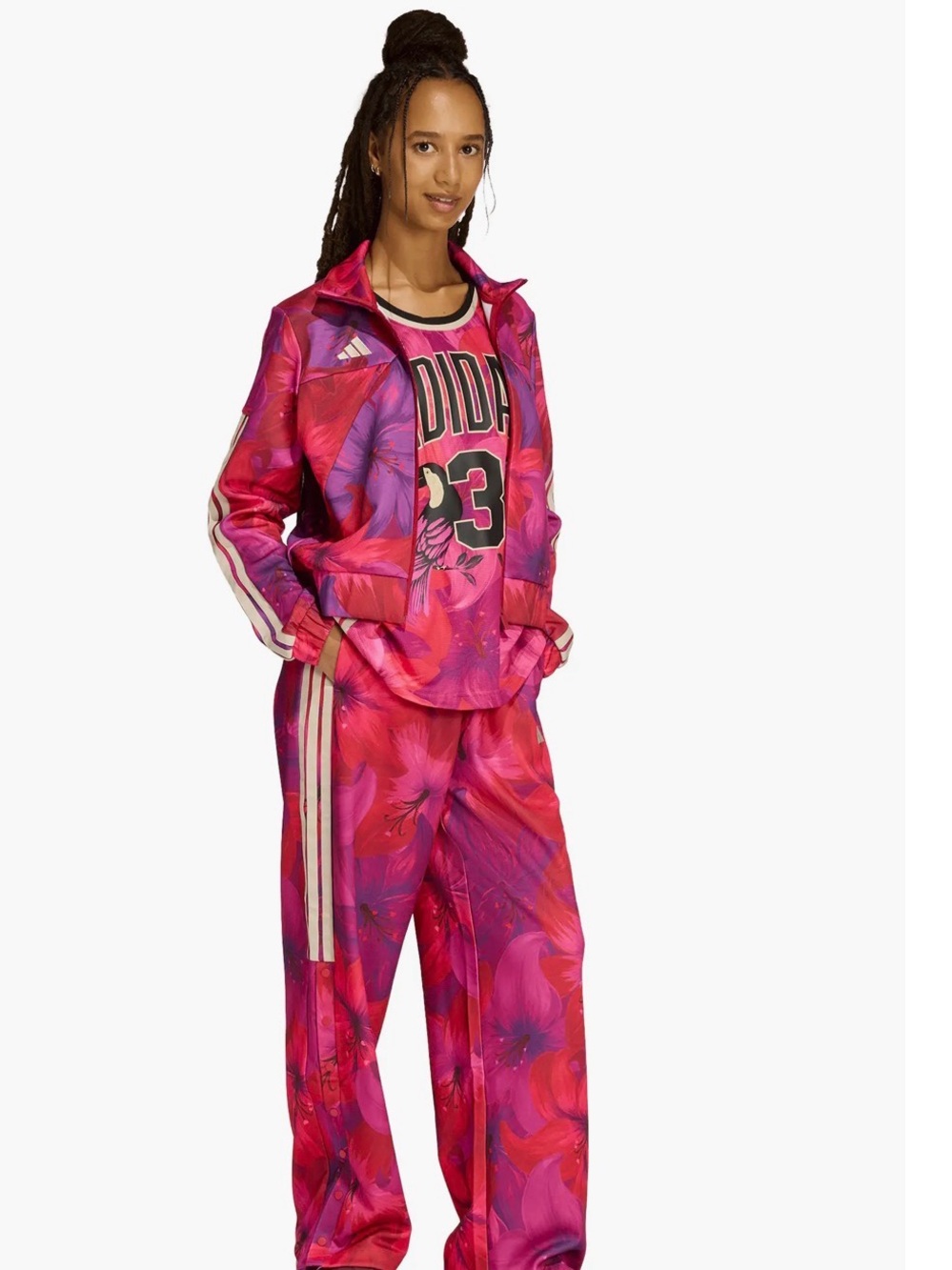 adidas Pink & Purple Floral Track Pants